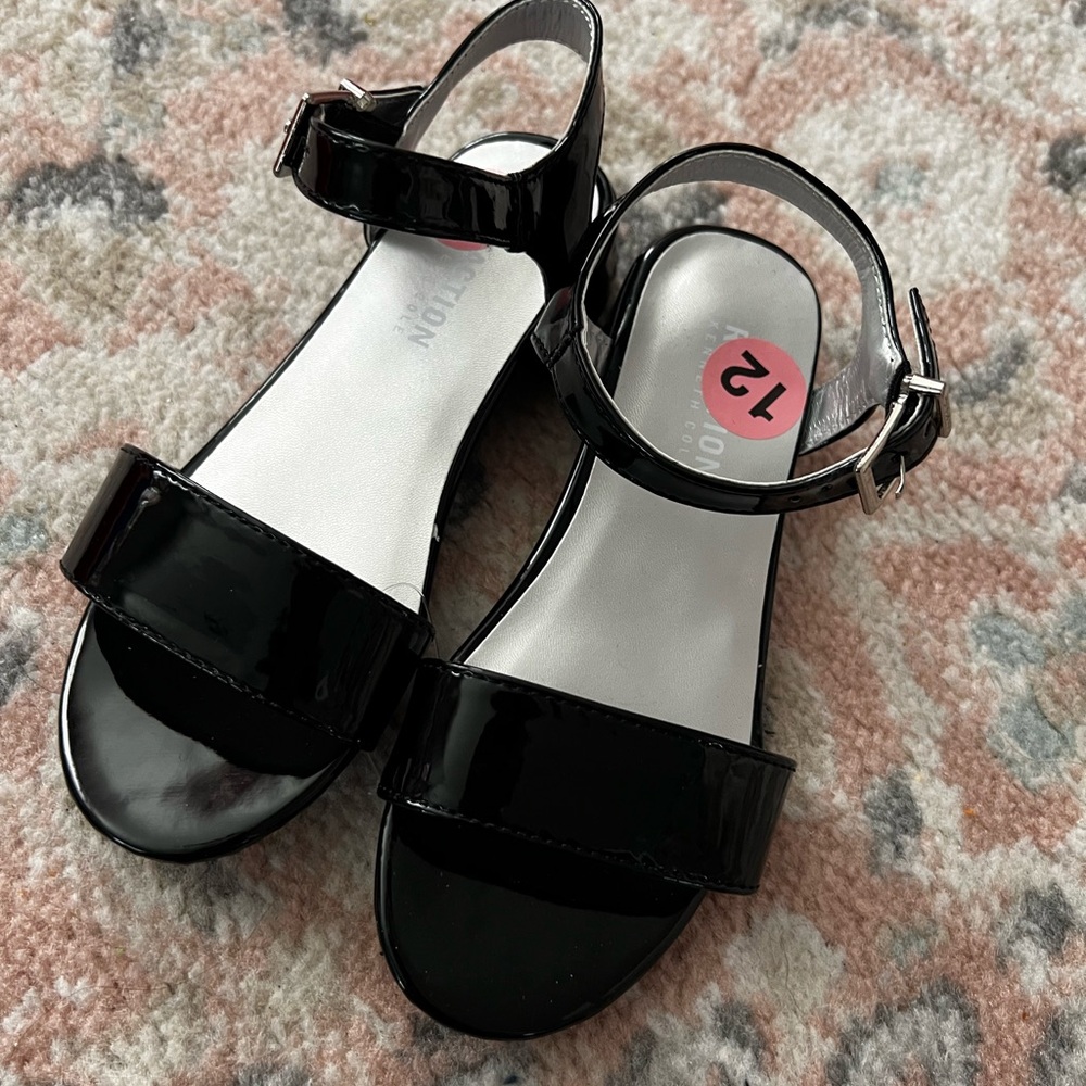 Black Patent Leather Women's Sandals